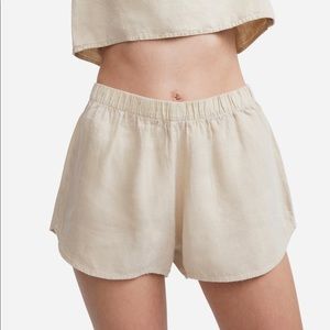Mate the Label Linen Shorts Natural Size S